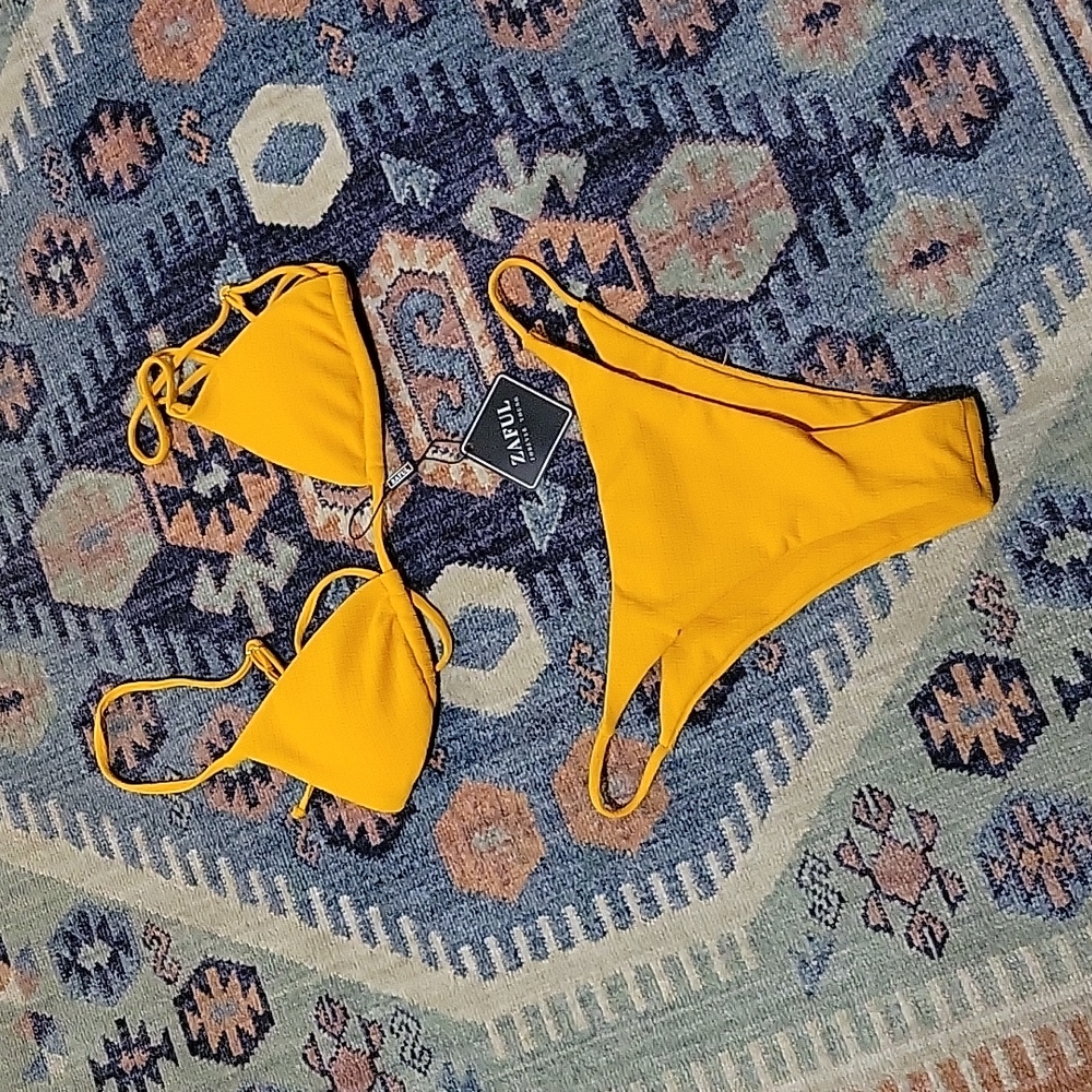Yellow string bikini